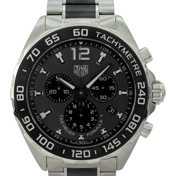 Tag Heuer 43mm Men's Formula 1 Stainless/ Ceramic Chrono Watch - Picture 9 of 9
